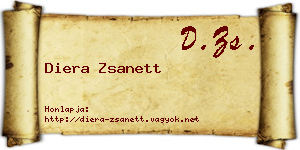 Diera Zsanett névjegykártya